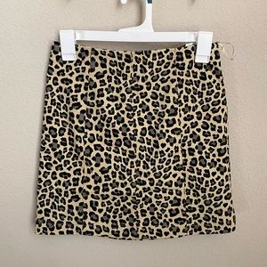 Leopard print skirt